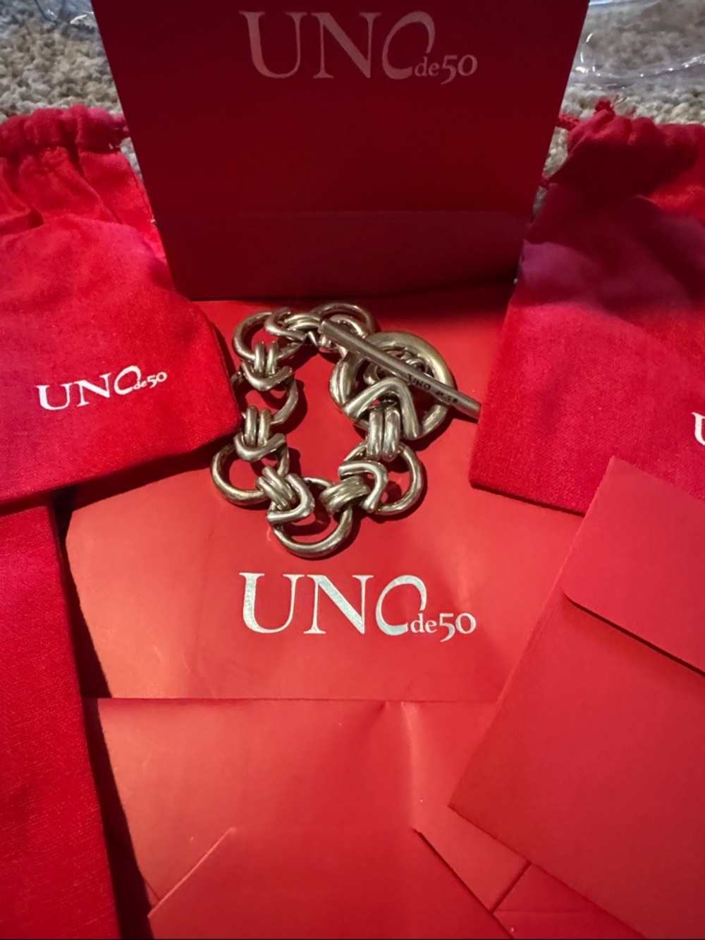 UNOde50 Chunky Silver Link Bracelet - Silver